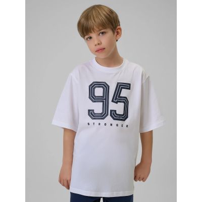 3. Locker geschnittenes Jungen-T-Shirt mit Aufdruck 4F 4FJRSS26TTSHM3786-10S