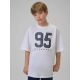 3. Locker geschnittenes Jungen-T-Shirt mit Aufdruck 4F 4FJRSS26TTSHM3786-10S