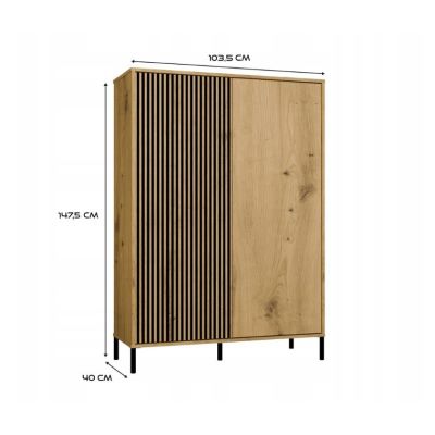 5. KAMARO 2DD SLIM/GŁ ARTISAN VITRINE KPL