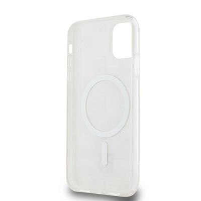 7. DKNY IML Checkered Mono Pattern & Printed Stripes MagSafe-Hülle für iPhone 11 / Xr – Rosa