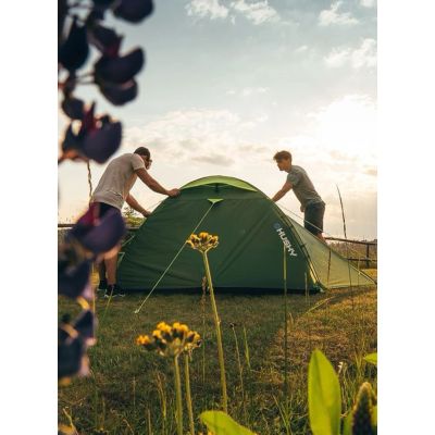 10. Husky BIZAM 2 PLUS Zweipersonen-Campingzelt, 145 x 290 x 120 cm, 3,6 kg, grün
