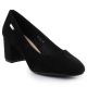 7. Schwarze Wildlederpumps mit Blockabsatz, Sergio Leone PB178