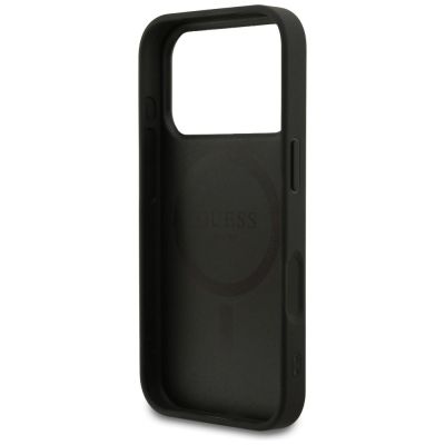 7. Guess 4G Small Classic Logo MagSafe Hülle für iPhone 18 Pro / 17 Pro - Schwarz