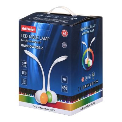 4. AJE-RAINBOW RGB 2 LED-Schreibtischlampe