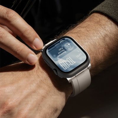 8. AmazingThing Minimalistische Schutzhülle für Apple Watch Series 11 46 mm – Schwarz