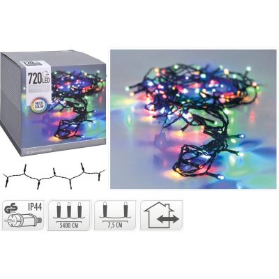 12. Weihnachtsbaumbeleuchtung, 720 LED-Lichterkette, mehrfarbig