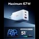 2. Spigen Essential EE673EU 3-Port 67W Wandladegerät – Weiß