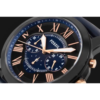 4. FOSSIL Grant Herrenuhr aus Leder FS5061 + Box