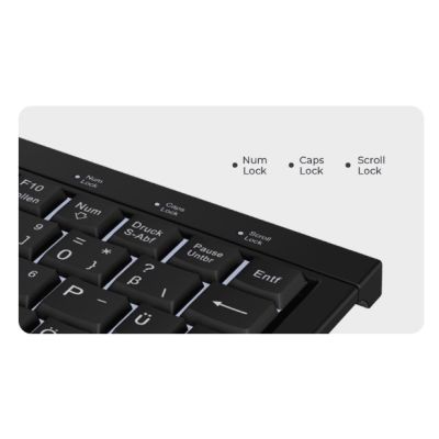 2. KeySonic KSK-3011ELC (DE) Tastatur Home USB QWERTZ Deutsch Schwarz