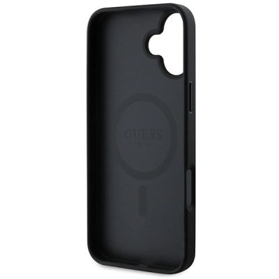 7. Guess Saffiano Classic Logo MagSafe Hülle für iPhone 16 Plus - Schwarz