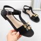 10. Bequeme Sandalen mit Zirkonen S.Barski W OLI261A schwarz