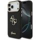 Guess Fixed Glitter Big 4G Metal Frame Hülle für iPhone 17 Pro Max - Schwarz