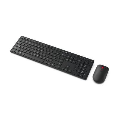 3. Lenovo 4X31S04848 Tastatur und Maus inklusive, Office RF Wireless + Bluetooth, Belgisches Schwarz