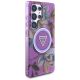 4. Guess Glitzerblumen-Dreieckknöpfe MagSafe-Hülle für Samsung Galaxy S25 Ultra – Lila