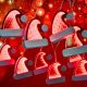 3. Lampen, Kabel, Girlande, LED, Weihnachtsmannmützen, USB