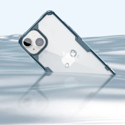 16. Nillkin Nature Pro iPhone 14 Plus Hülle, gepanzerte Hülle, blaue Hülle