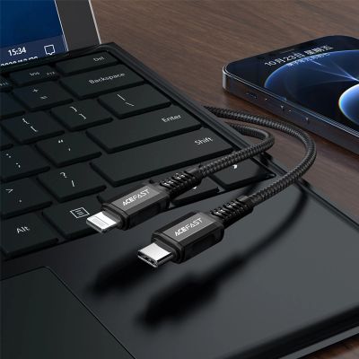 6. Acefast C1-01 Lightning – USB-C MFi PD-Kabel 30 W 3 A 480 Mbit/s 1,2 m – Schwarz
