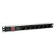 Equip 333309 PDU 7-fach Steckdose 1HE Schwarz, Silber
