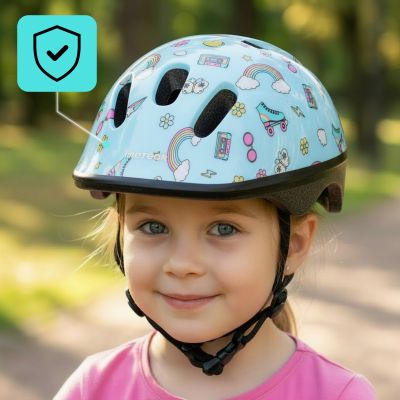 13. Meteor KS06 Rainbow Jr Fahrradhelm 17434 Größe XS 44-48 cm