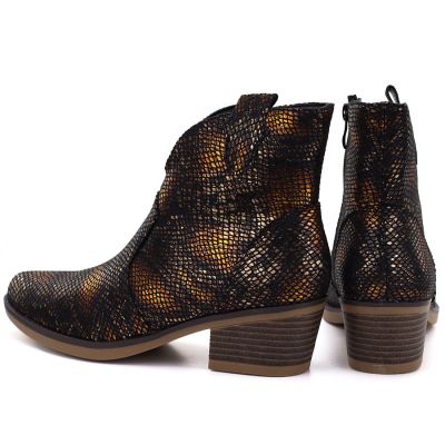 5. Damen-Cowboystiefel mit Schlangenmuster, schwarz, M.Daszyński MR2382