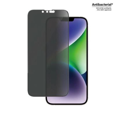 2. PanzerGlass Ultra-Wide Fit Antibakterieller Sichtschutz aus gehärtetem Glas für iPhone 14 Plus/13 Pro Max