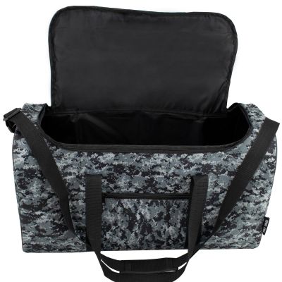 5. FITNESS-/REISETASCHE A3032 SCHWARZES TARNMUSTER SEMI LINE