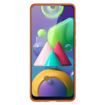 2. Dux Ducis Yolo elegantes Cover aus ökologischem Leder für Samsung Galaxy M30s orange
