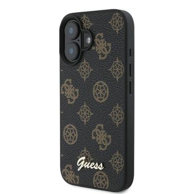 2. Guess Peony Script MagSafe-Hülle für iPhone 16 Plus – Schwarz