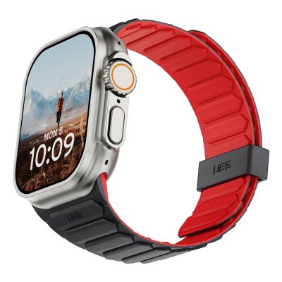 5. UAG Pathfinder – beidseitig tragbares Silikon-Magnetarmband für Apple Watch Series 4–6 & SE 1–3, 44 mm / Series 7–9, 45 mm / Series 10–11, 46 mm / Ultra 1–3, 49 mm (Ash/Lava)