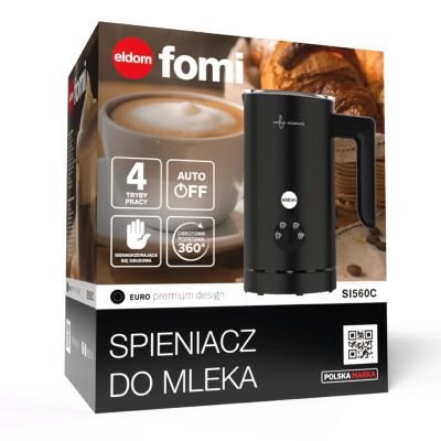 10. ELDOM Milchaufschäumer SI560C FOMI 500 W, schwarz, 300 ml, Aufschäumen und Erwärmen
