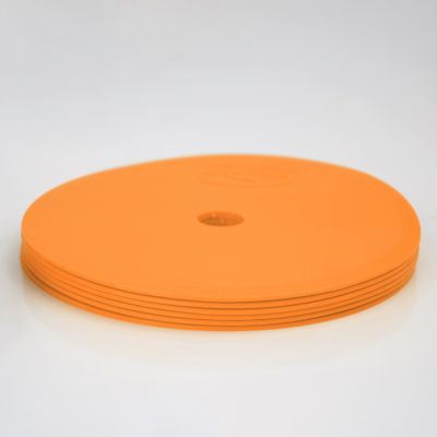 4. Flache Spielfeldmarkierungen - rund 15 cm - 12x orange SMJ sport ZPO-O