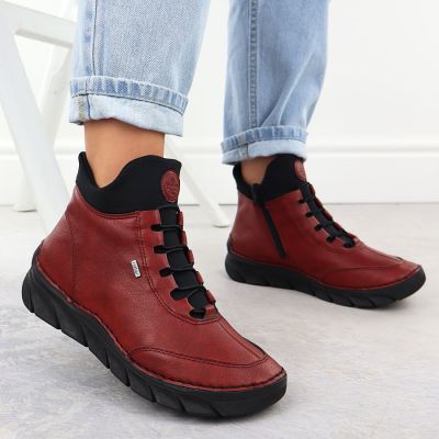 6. Gefütterte schwarze Damen-Ankle-Boots Rieker 55069-35