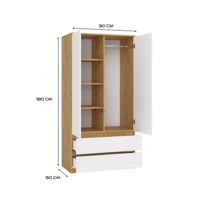 7. MALWA SS-90 ARTISAN KLEIDERSCHRANK / WEISSES SET