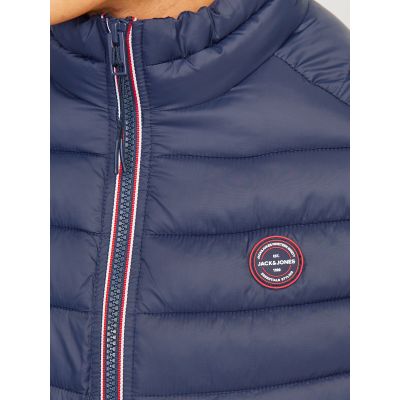 5. Jack & Jones JJEMULTI Bodywarmer Kragen NOOS 12258457 Marineblau/Rot