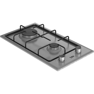 2. Beko HDCG 32220 FX Edelstahl Einbau-Gasherd 29 cm 2 Kochzonen