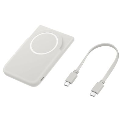 5. Samsung EB-U2500XJEGWW 25W Qi2 5000 mAh USB-C Powerbank mit USB-C-Kabel – MagSafe-kompatibel – Grau