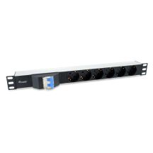 Equip 333312 PDU Stromverteilungseinheit 6 x Netzwerkdosen 1U Schwarz
