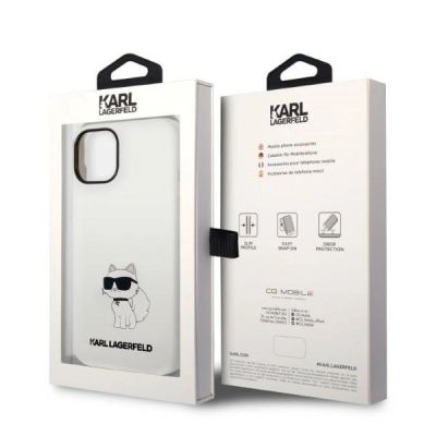 8. Karl Lagerfeld KLHMP14MSNCHBCH iPhone 14 Plus 6.7" Hardcase weiß/weiß Silikon Choupette MagSafe