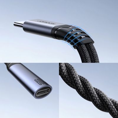 4. Joyroom SY-C03 USB-C auf 2x USB-C 2in1 DAC-Adapter – Schwarz