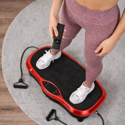 7. Extralink Moonwalk Spin Move Vibrationsplattform für Fitnessübungen 200W rot