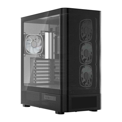 2. MODECOM VOLCANO AQ 500 ARGB MIDI SCHWARZES GEHÄUSE