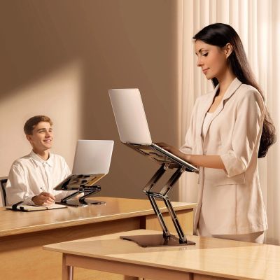 12. Wozinsky WRS-CPY75DSB Laptop- und Tablet-Ständer aus Aluminium + gratis Smartphone-Ständer – Schwarz