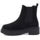 3. Schwarze Wildleder-Ankle-Boots mit Plateau für Damen, Big Star UU274858