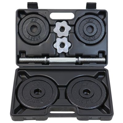 48. Gusseiserne Hantel 10 kg, Enero Fit Koffer