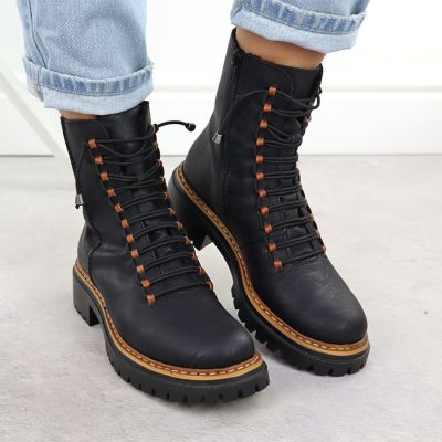 7. Damen-Winterstiefel im Worker-Stil, schwarz, Rieker 72653-00