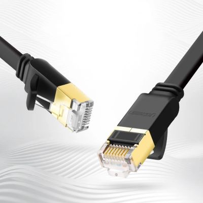 12. Ugreen Internet Netzwerkkabel Ethernet Patchkabel RJ45 Cat 7 STP LAN 10 Gbps 3m Schwarz (NW106 11262)