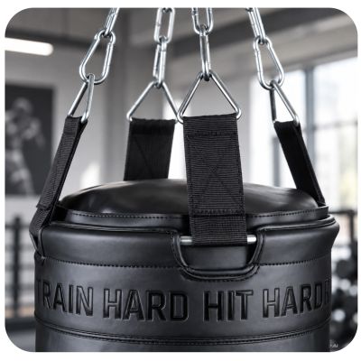 8. PREMIUM Boxsack + Ring SBRX Schwarz Leer - 150 cm | DBX Bushido