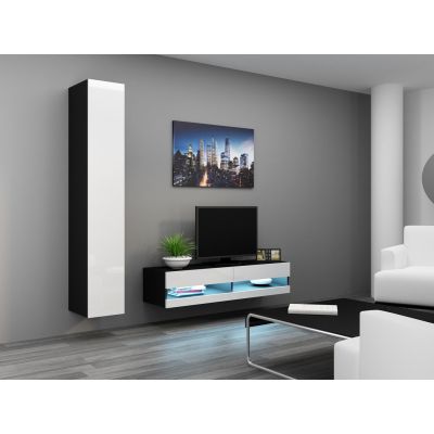 TV-Schrank VIGO NEW '140' 30/140/40 schwarz/weiß flach