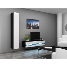 TV-Schrank VIGO NEW '140' 30/140/40 schwarz/weiß flach