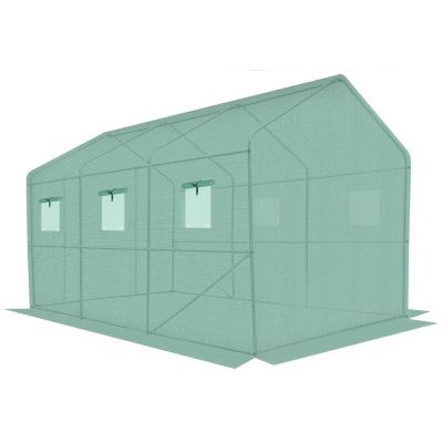 44. Gewächshaus-Gartentunnel 200x350x200CM PE-Grünstahlkonstruktion